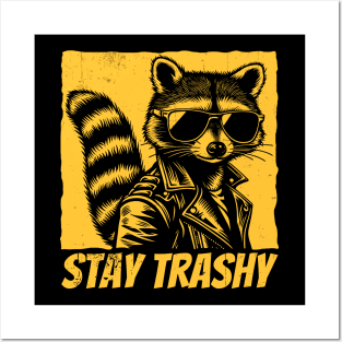 Stay Trashy Raccoon Posters and Art
